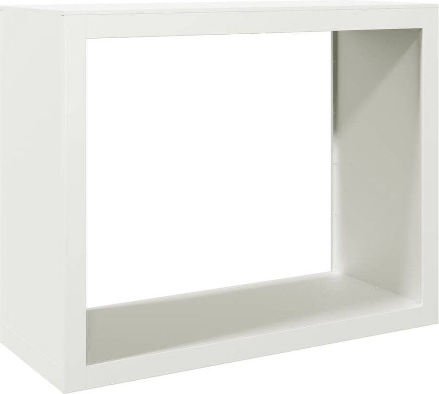 VidaXL Haardhoutrek 100x40x80 cm staal wit