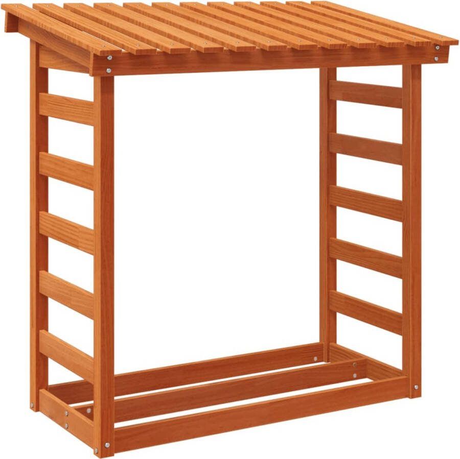 VidaXL Haardhoutrek 108x64 5x110 cm massief grenenhout wasbruin
