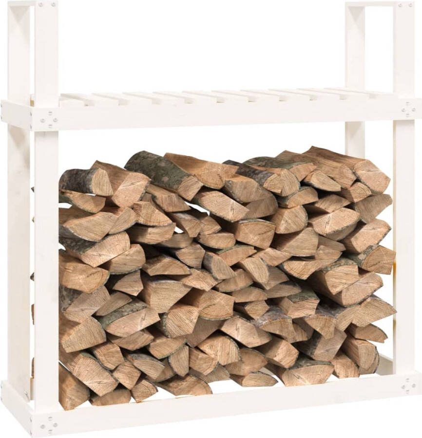 VidaXL -Haardhoutrek-110x35x108 5-cm-massief-grenenhout-zwart