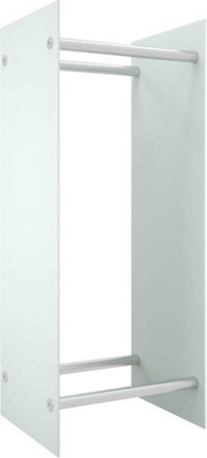 VidaXL -Haardhoutrek-40x35x100-cm-gehard-glas-wit