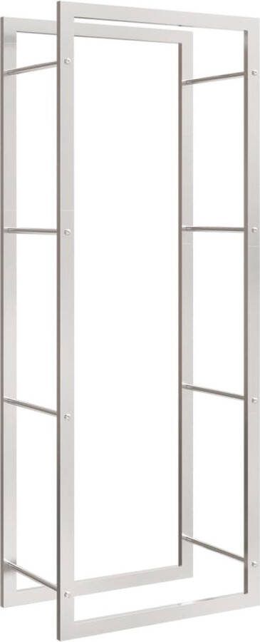 VidaXL -Haardhoutrek-50x28x132-cm-roestvrij-staal