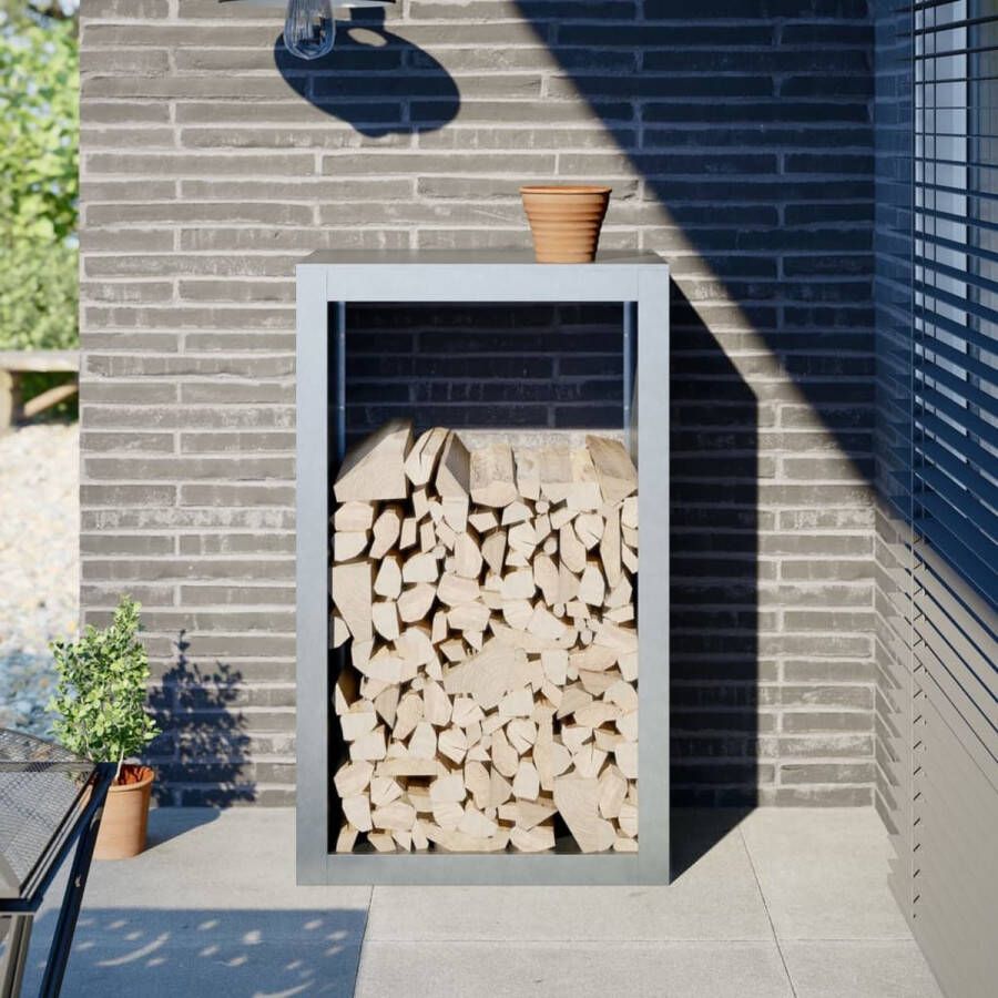 VidaXL Haardhoutrek 60x40x100 cm gegalvaniseerd staal