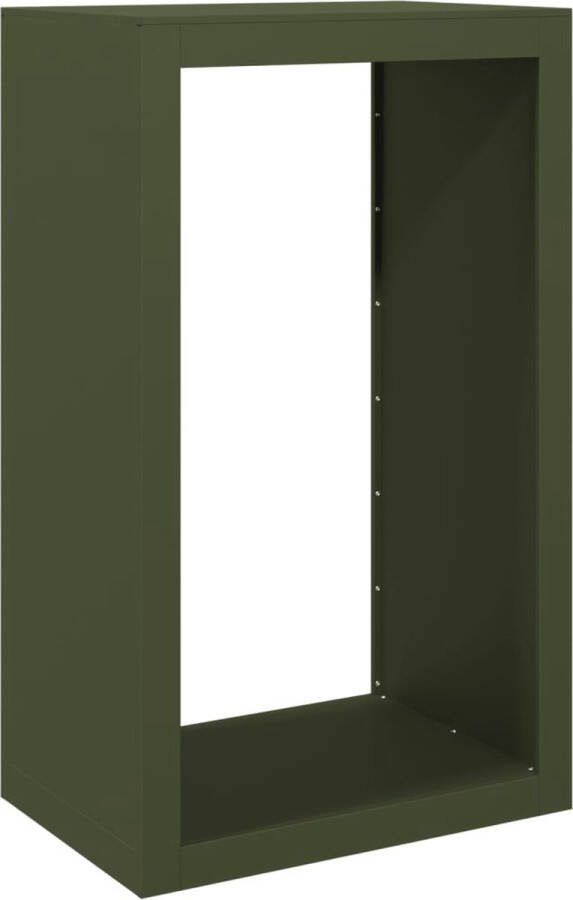 VidaXL Haardhoutrek 60x40x100 cm staal groen