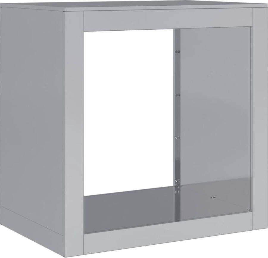 VidaXL Haardhoutrek 60x40x60 cm gegalvaniseerd staal