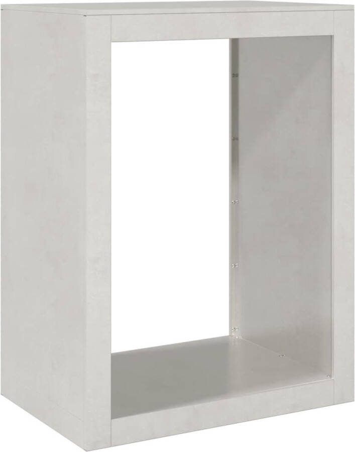 VidaXL Haardhoutrek 60x40x80 cm roestvrij staal