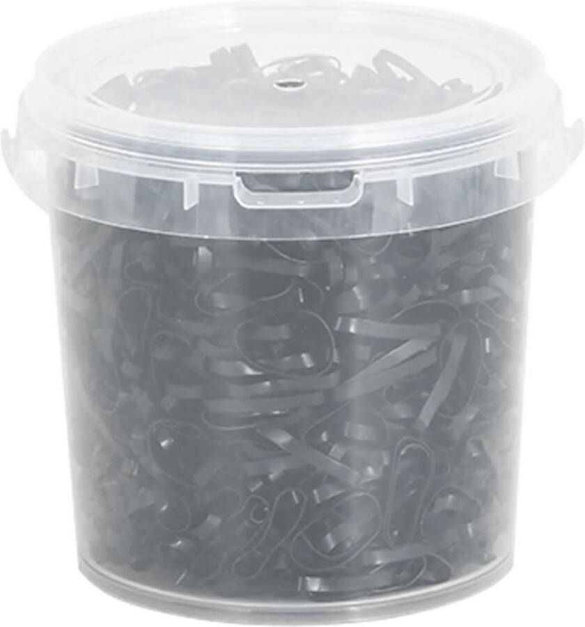 VidaXL Haarelastiekjes paard 1500 st silicone zwart