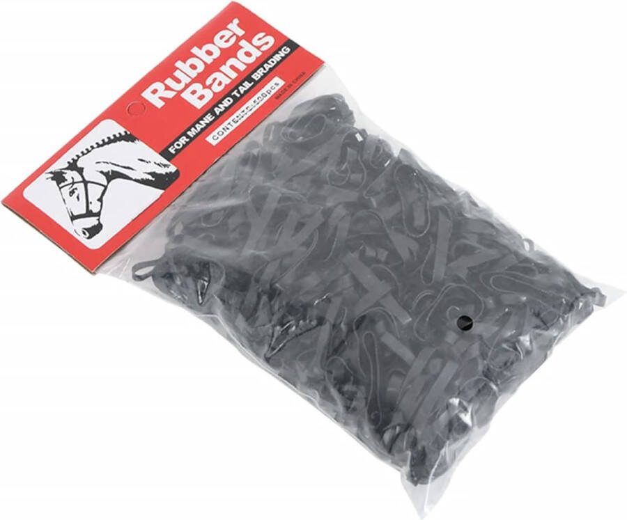 VidaXL Haarelastiekjes paard 500 st silicone zwart