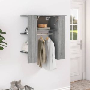 VidaXL Halmeubel 97 5x37x99 Cm Bewerkt Hout Grijs Sonoma Eiken