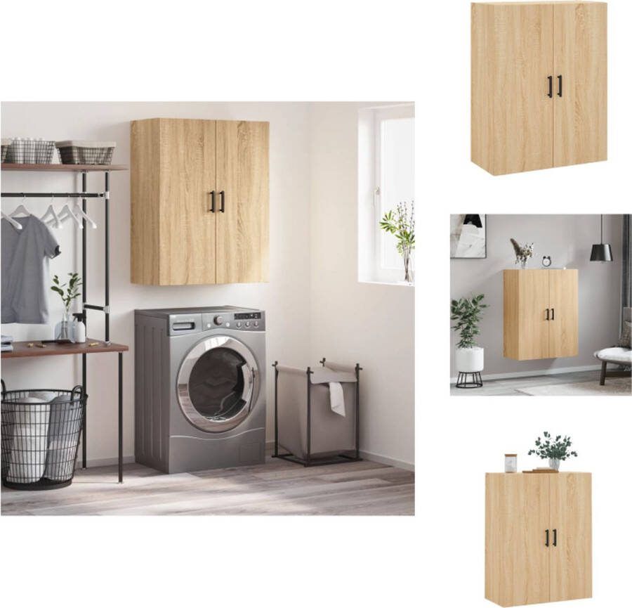 VidaXL Hangkast Wandgemonteerde Zwevende Opbergkast 69.5 x 34 x 90 cm Sonoma Eiken Keukenkast