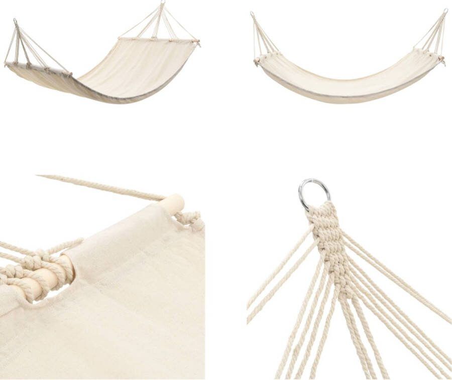 VidaXL Hangmat 210 x 150 cm (crème) Hangmat Hangmatten Hang Mat Hang Matten