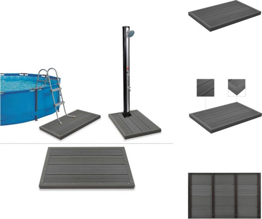 VidaXL HKC Plaat Multifunctioneel vloerelement stabilisator zwembadladder en anti-slip deurmat Grijs 101 x 63 x 5.5 cm Zwembadonderhoud