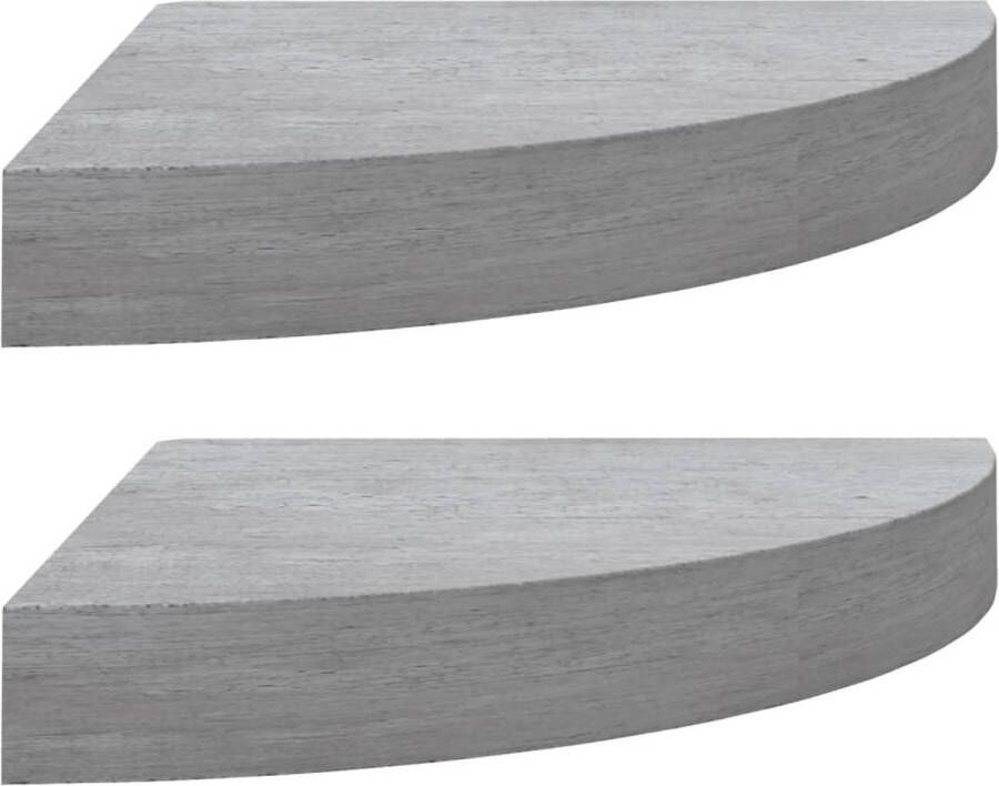 VidaXL -Hoekwandschappen-2-st-25x25x3 8-cm-MDF-betongrijs