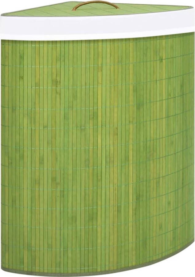 VidaXL -Hoekwasmand-60-L-bamboe-groen
