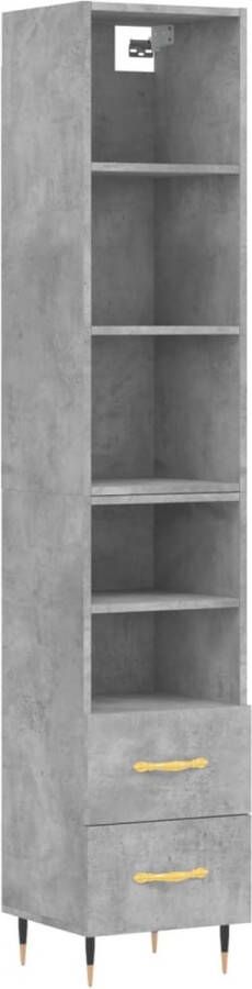 VidaXL -Hoge-kast-34 5x34x180-cm-bewerkt-hout-betongrijs