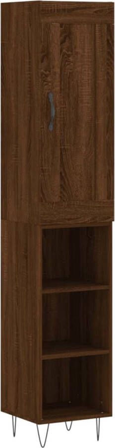 VidaXL -Hoge-kast-34 5x34x180-cm-bewerkt-hout-bruineikenkleurig