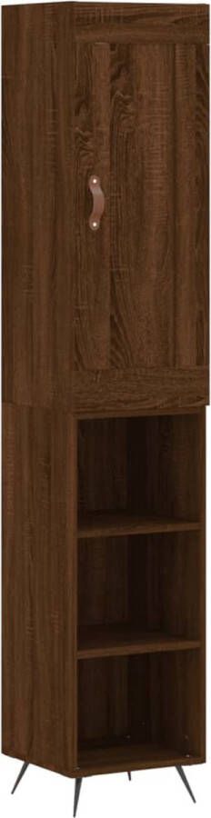 VidaXL -Hoge-kast-34 5x34x180-cm-bewerkt-hout-bruineikenkleurig