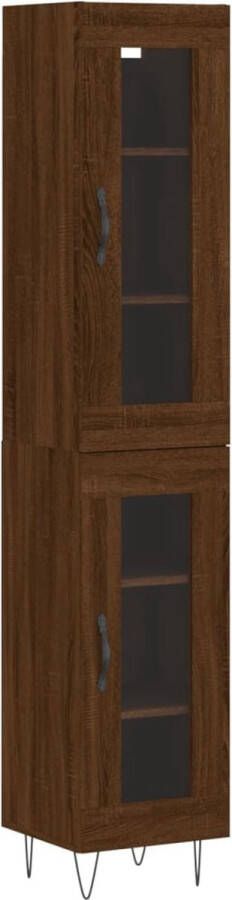 VidaXL -Hoge-kast-34 5x34x180-cm-bewerkt-hout-bruineikenkleurig