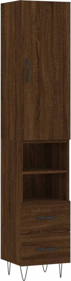 VidaXL -Hoge-kast-34 5x34x180-cm-bewerkt-hout-bruin-eikenkleur