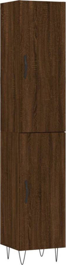 VidaXL -Hoge-kast-34 5x34x180-cm-bewerkt-hout-bruin-eikenkleur