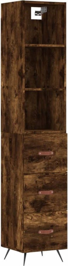 VidaXL -Hoge-kast-34 5x34x180-cm-bewerkt-hout-gerookt-eikenkleurig