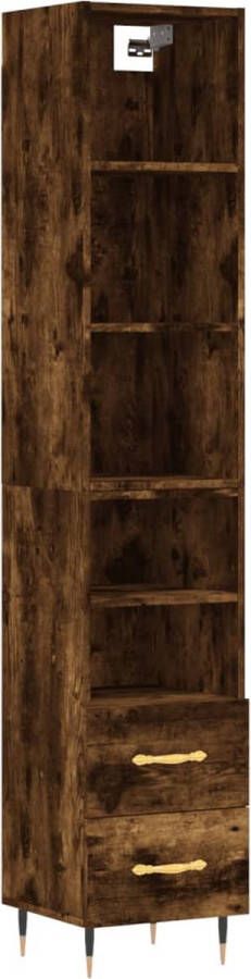 VidaXL -Hoge-kast-34 5x34x180-cm-bewerkt-hout-gerookt-eikenkleurig