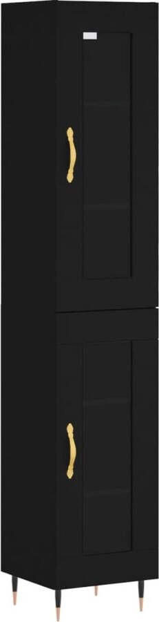 VidaXL -Hoge-kast-34 5x34x180-cm-bewerkt-hout-zwart