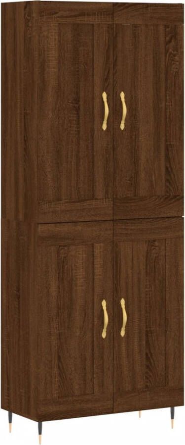 VidaXL -Hoge-kast-69 5x34x180-cm-bewerkt-hout-bruineikenkleurig