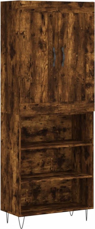 VidaXL -Hoge-kast-69 5x34x180-cm-bewerkt-hout-gerookt-eikenkleurig