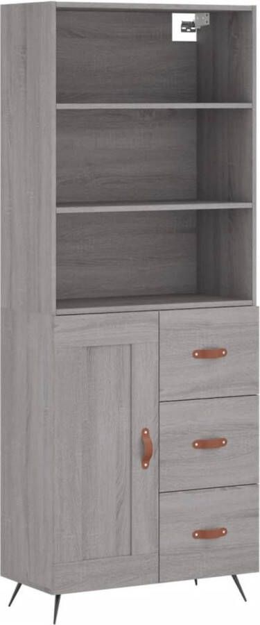 VidaXL -Hoge-kast-69 5x34x180-cm-bewerkt-hout-grijs-sonoma-eikenkleurig