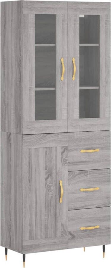 VidaXL -Hoge-kast-69 5x34x180-cm-bewerkt-hout-grijs-sonoma-eikenkleurig