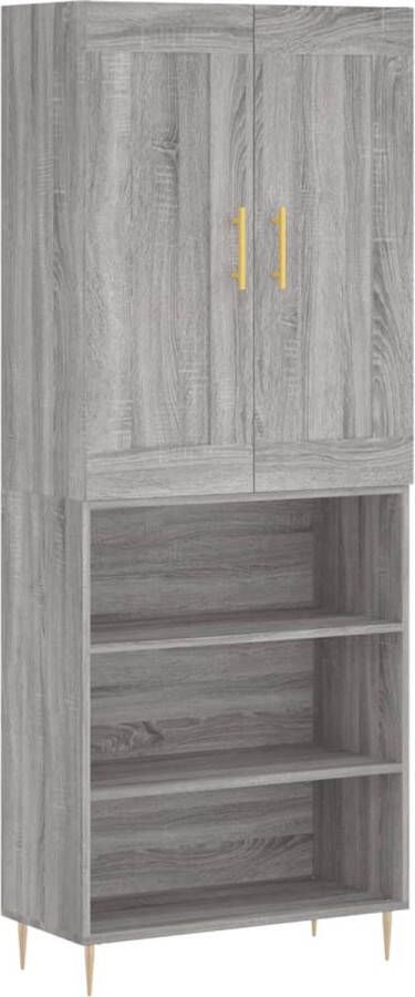 VidaXL -Hoge-kast-69 5x34x180-cm-bewerkt-hout-grijs-sonoma-eikenkleurig