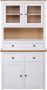 Vida XL vidaXL Hoge kast Panama Range 93x40 5x180 cm massief grenenhout wit-VXL-282702 - Thumbnail 2