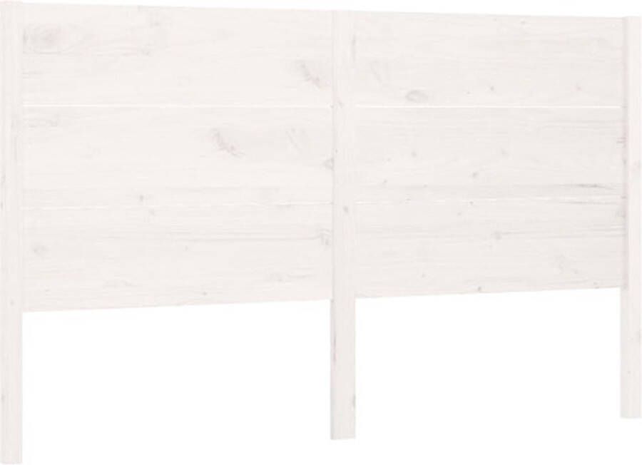 VidaXL Hoofdbord 156x4x100 cm massief grenenhout wit