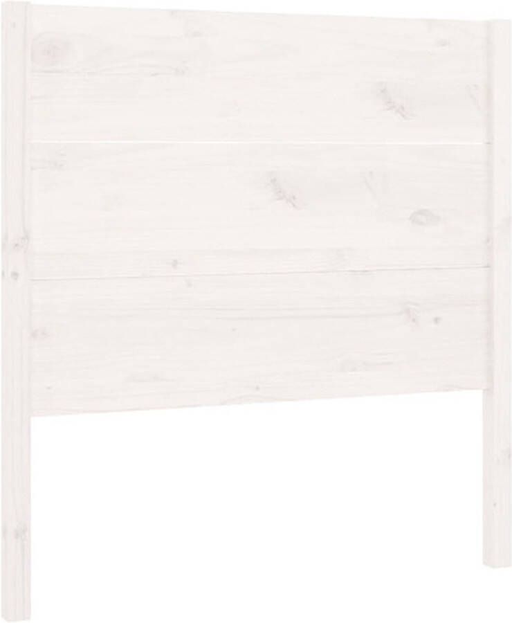 VidaXL Hoofdbord 106x4x100 cm massief grenenhout wit