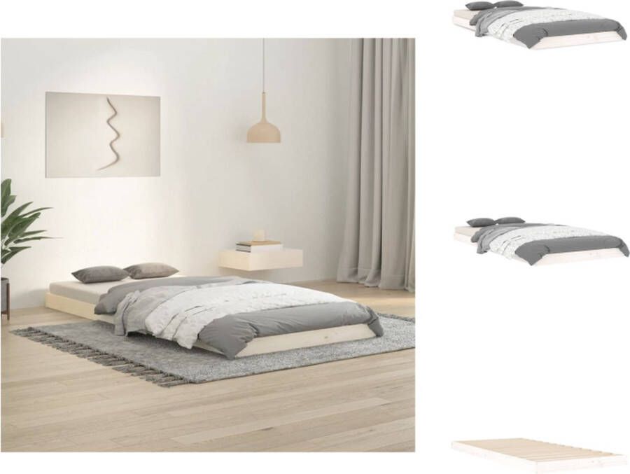 VidaXL Houten Bedframe Modern Bedroom Eenpersoonsbed 90 x 200 cm Massief grenenhout Bed