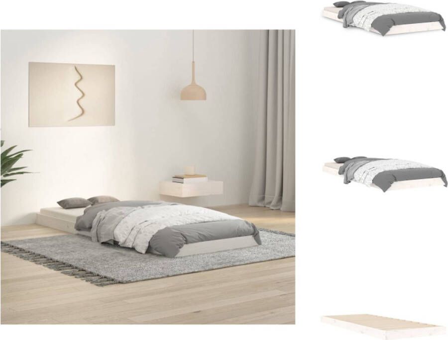 VidaXL Houten Bedframe Modern Bedroom Soort- Eenpersoonsbed Afmeting- 193.5 x 79 cm Ken- Massief grenenhout Bed