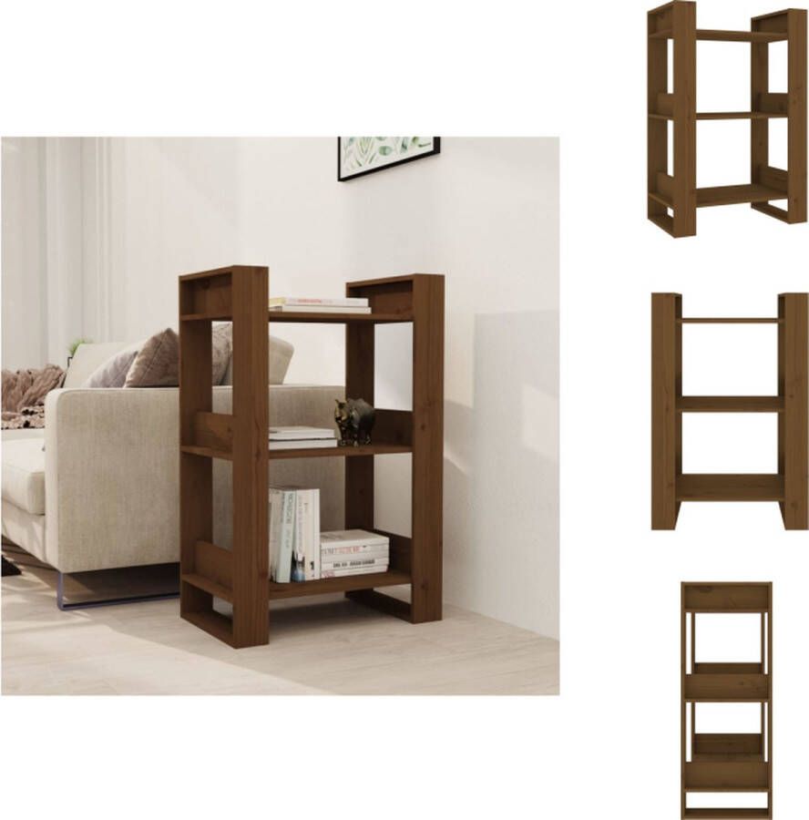 VidaXL Houten Boekenkast 60x35x91 cm Honingbruin Kast