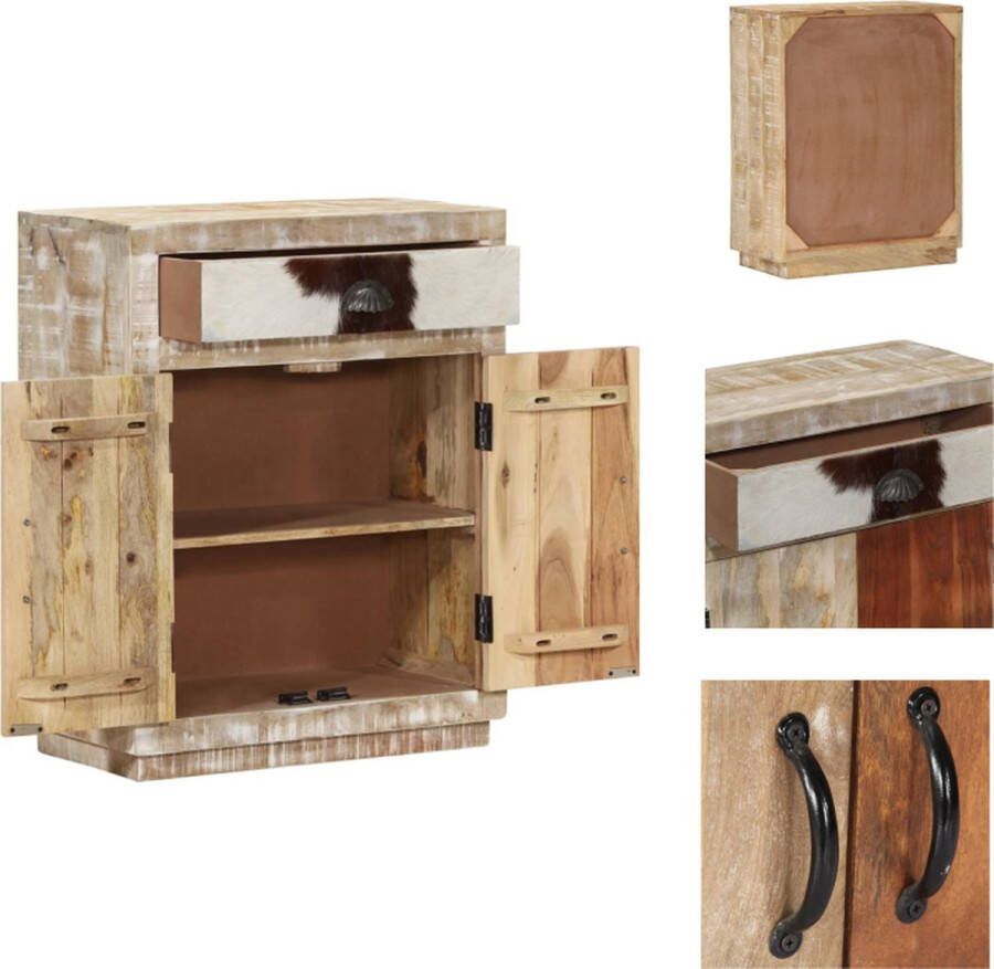 VidaXL Houten Dressoir 60 x 30 x 75 cm Massief Mangohout Keukenkast