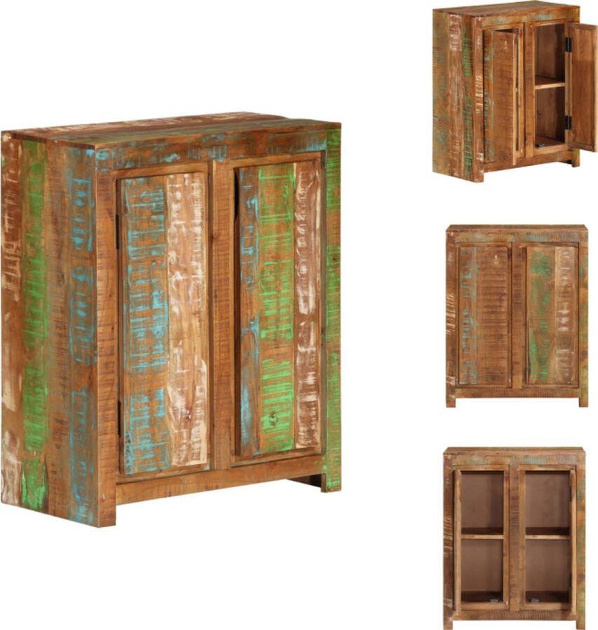 VidaXL Houten Dressoir Bijzetkast 60x33x75 cm Massief gerecycled hout Keukenkast