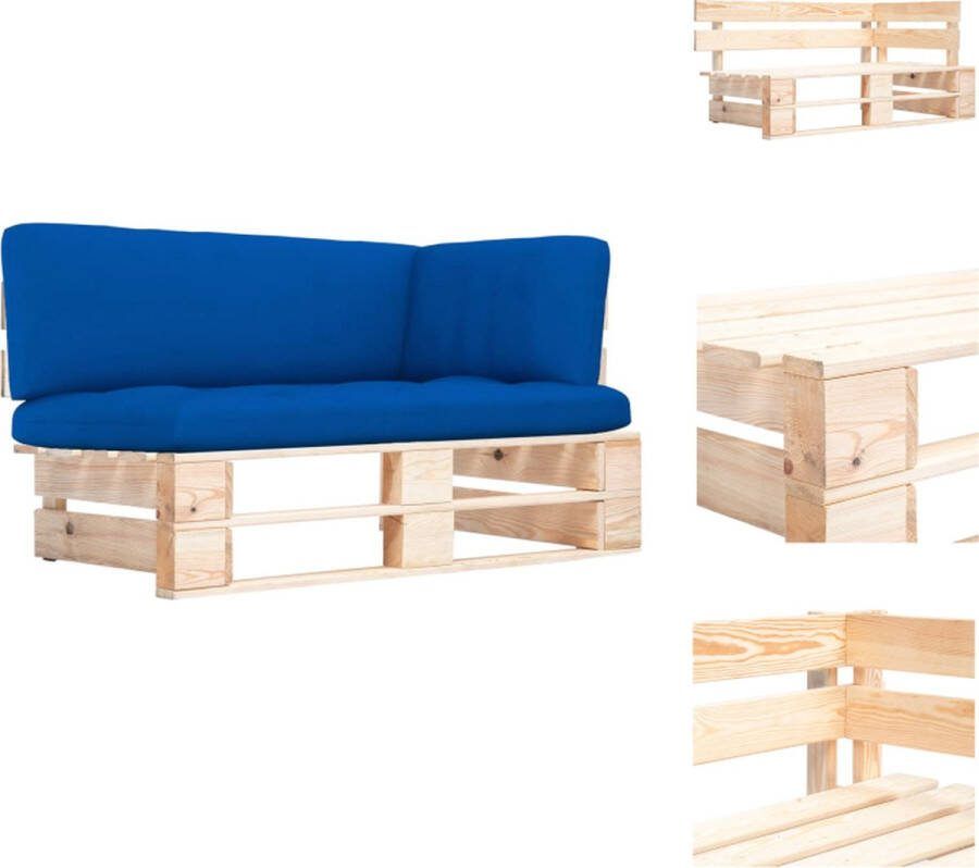 VidaXL Houten Pallet Hoekbank Tuinmeubel 110x65x55cm Grenenhout Tuinbank