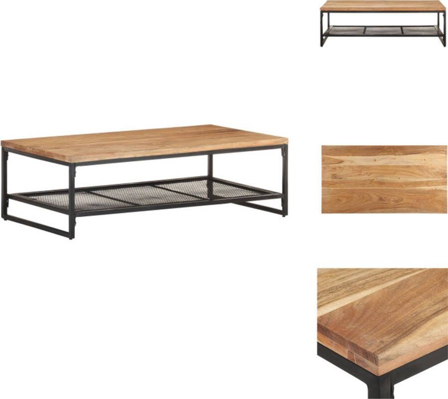 VidaXL Houten Salontafel Acaciahout 110 x 60 x 35 cm Rustieke Stijl Tafel