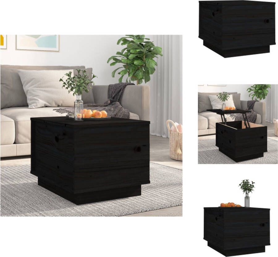 VidaXL Houten salontafel Massief grenenhout Lift-top Voldoende opbergruimte Stabiel frame 40x50x35cm Tafel
