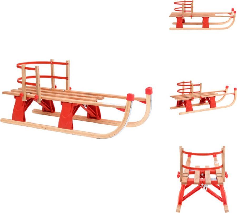 VidaXL Houten Slee Opvouwbaar 119x37x45 cm Lichtgewicht en Sterk Slee