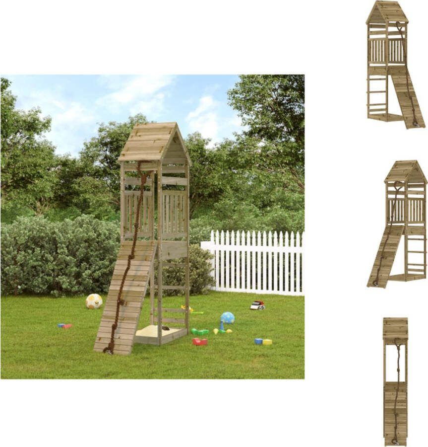 VidaXL Houten speelhuis Multi-activiteitencentrum 55x175x264cm Speeltoestellencombinatie