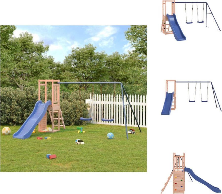 VidaXL Houten Speelset Massief douglashout Multi-activiteitencentra 308x321x169 cm Speeltoestellencombinatie
