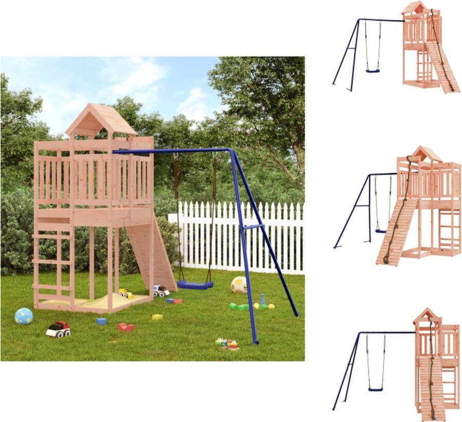 VidaXL Houten Speelset Multi-activiteitencentra Massief douglashout 291 x 282 x 238 cm Speeltoestellencombinatie