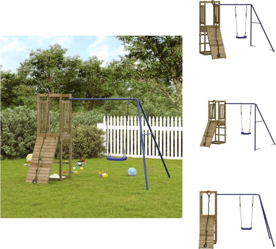 VidaXL Houten speelset Speeltoren 237x184x169 cm Geïmpregneerd grenenhout Speeltoestellencombinatie