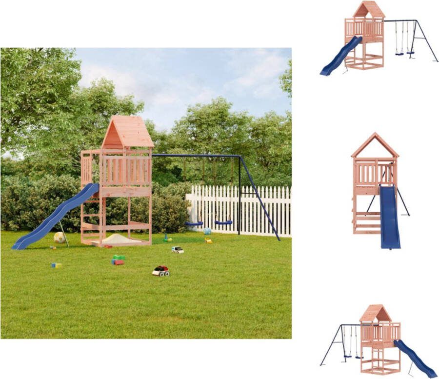 VidaXL Houten Speelset Speeltuin voor fantasierijke avonturen 553x206x264 cm Massief douglashout Speeltoestellencombinatie
