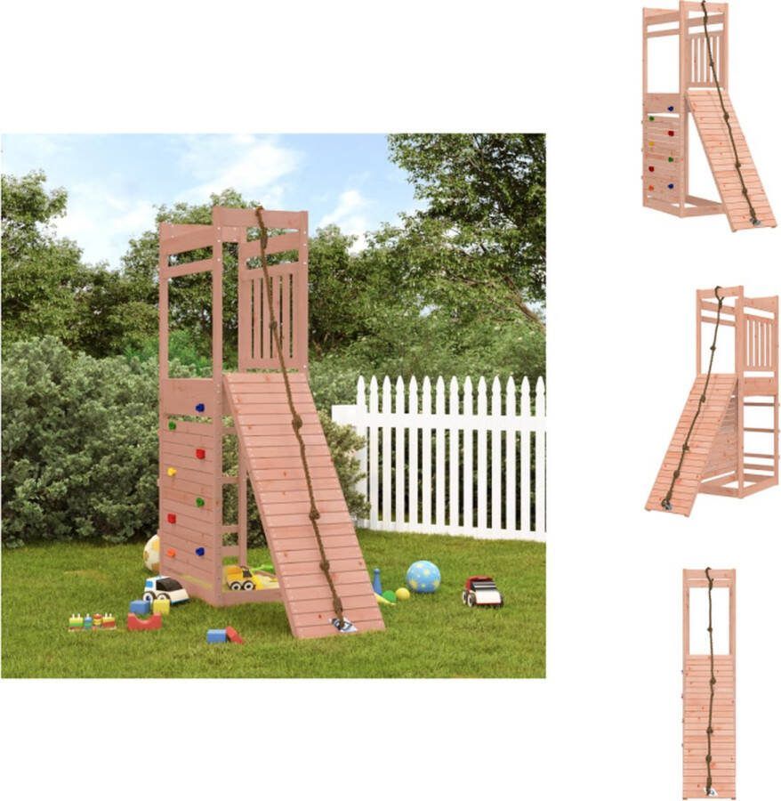 VidaXL Houten Speelset Speeltuin voor kinderen Douglashout 53 x 174 x 207 cm 118 cm hoog platform Multifunctioneel Speeltoestellencombinatie