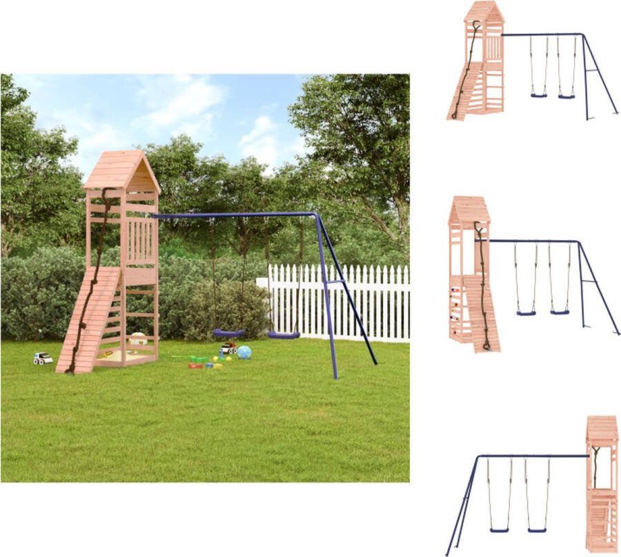 VidaXL Houten Speelset Tuinspeeltoestel 316x257x264 cm Massief douglashout Stevig en stabiel Multi-activiteitencentra Doordacht ontwerp Eindeloos plezier Speeltoestellencombinatie